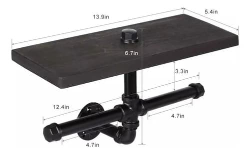 Repisa Industrial Toilet Paper - A Pedido_exkarg Negro 2