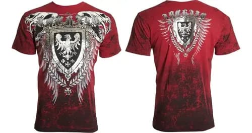 Remera Affliction Ruse Wings Skull - A Pedido_exkarg Rojo 38 3