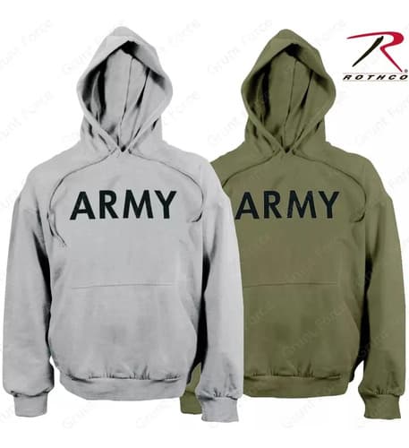 Hoodie Army Pullover - A Pedido_exkarg M Gris 5