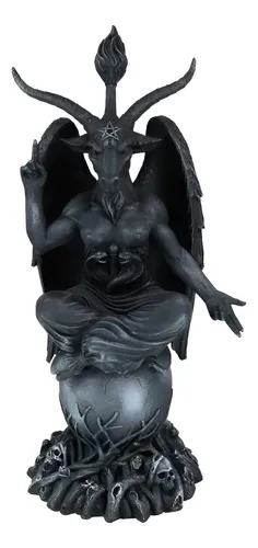Estatua De Cabra Sabatica - A Pedido_exkarg Gris Oscuro