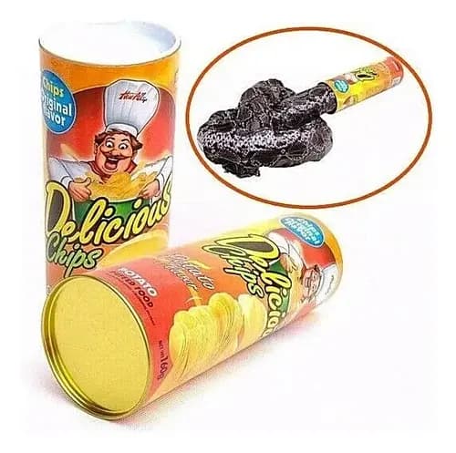 Juego De Broma Lata Papas Fritas Vibora  - A Pedido_exkarg Rojo 2