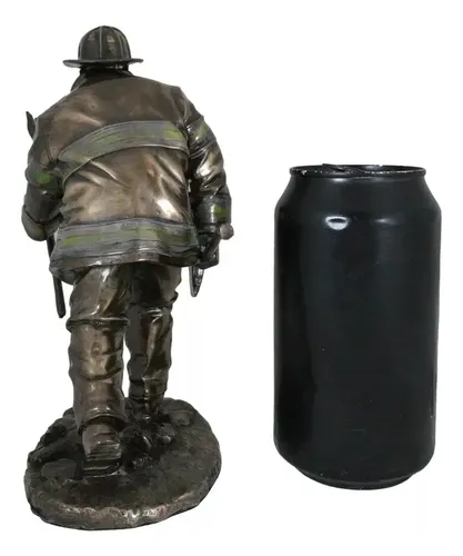 Estatua Bombero Fireman With Fire Axe - A Pedido_exkarg Bronce 2
