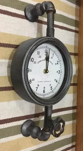 Reloj De Pared Industrial Wall Clock - A Pedido_exkarg Plomo 3
