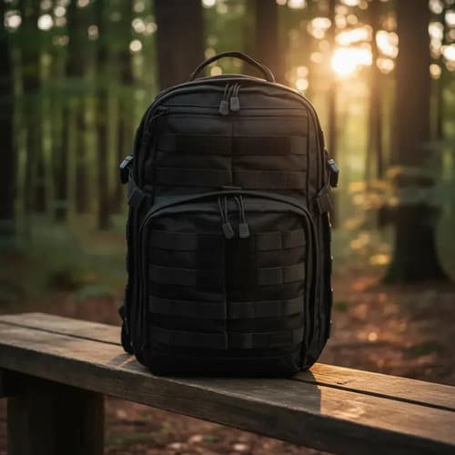 Mochila 5.11 Tactical Rush 12 2.0 Negra Impermeable Porta Notebook 24l Negro Liso 9