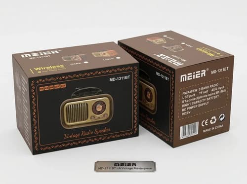 Radio Vintage Bluetooth Am Fm Sw Radio - A Pedido Marrón 4