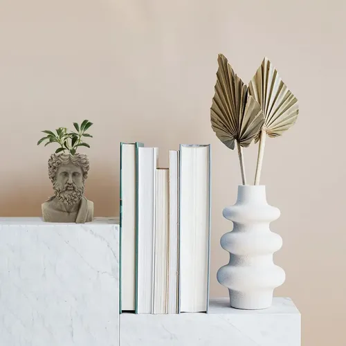 Maceta Decorativa Zeus Esterno Mini 12.4cm Resina Gris Gris 4