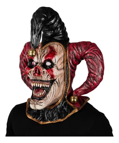 Máscara De Látex Ghoulish Productions Evil Jester Para Halloween Rojo/red 7