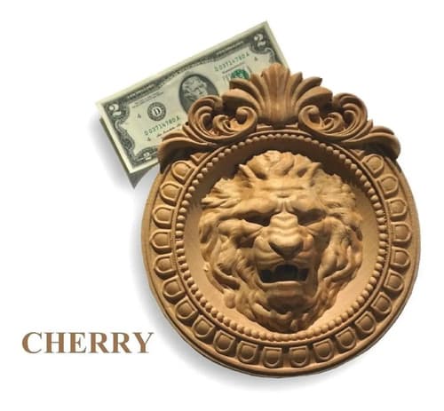 Escultura De Madera Carved Lion - A Pedido_exkarg Marrón 5