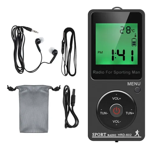 Radio Am/fm Recargable - A Pedido_exkarg Negro