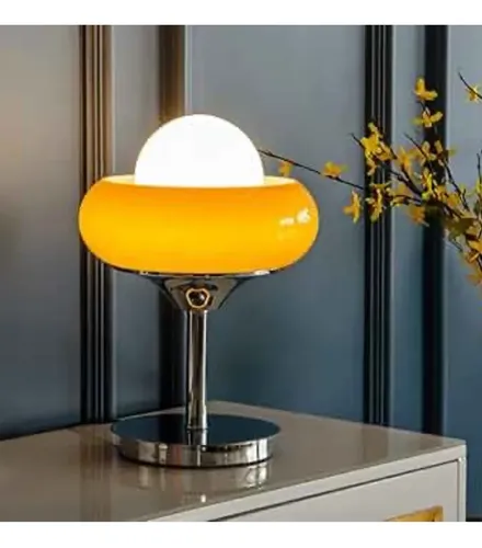 Lámpara De Mesa Led De Diseño Retro Bauhaus - A Pedido Naranja 5