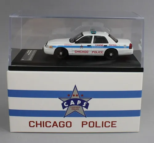 Auto 1:64 Chicago Police Ford Crown - A Pedido_exkarg Blanco 3