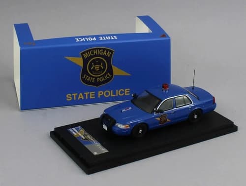 Auto 1:64 Michigan State Police Ford Crown - A Pedido_exkarg Azul 2