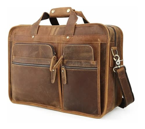 Morral Vintage Men Leather Briefcase - A Pedido_exkarg Marrón
