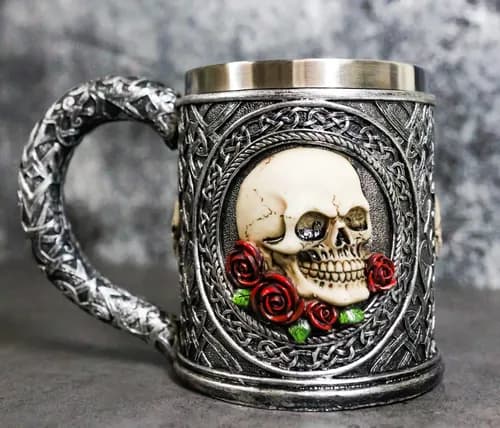 Taza De Cafe Love Never Dies Day - A Pedido_exkarg Plateado 4