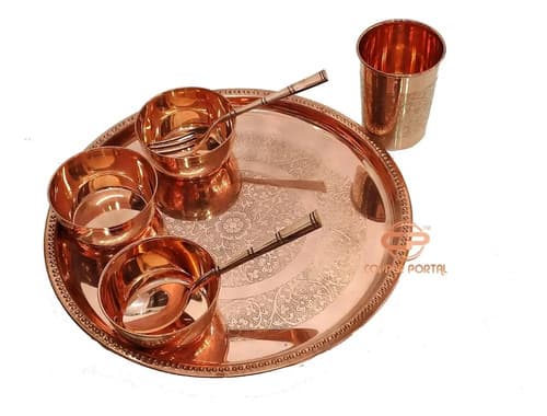 Vajilla De Cobre Puro Artesanal Con Relieve - A Pedido Cobre 2