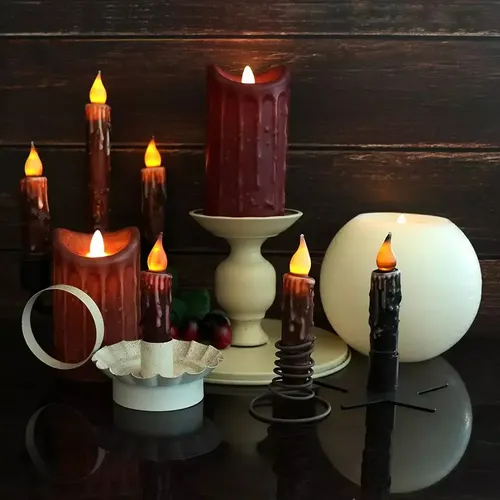 Velas Cera Real Pilas Led - A Pedido_exkarg X 3