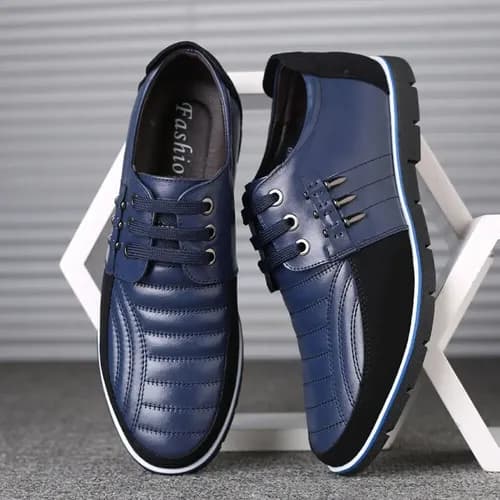 Zapatos De Cuero Genuine Leather Splicing - A Pedido_exkarg Marrón 40 Ar 4