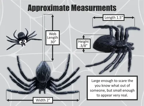 Juego De Broma Araña Falsa - A Pedido_exkarg Negro 4