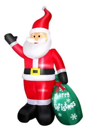 Papa Noel Inflable 7 Ft Gift Bag - A Pedido_exkarg Rojo