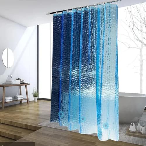 Cortina De Baño Waterproof Eva 3d Blue - A Pedido_exkarg Azul 7