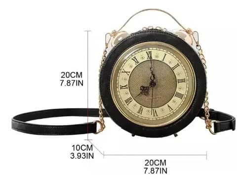 Cartera Vintage Real Alarm Clock - A Pedido_exkarg Negro 4