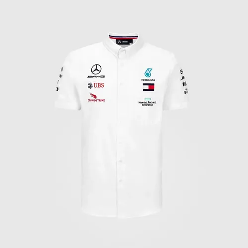 Camisa Hombre Mercedes Benz Amg Petronas - A Pedido_exkarg Blanco S