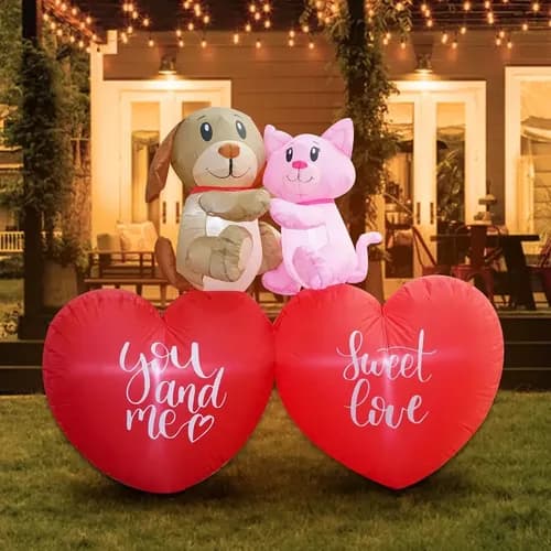 Inflable San Valentin Puppy Kitty - A Pedido_exkarg Rojo 4