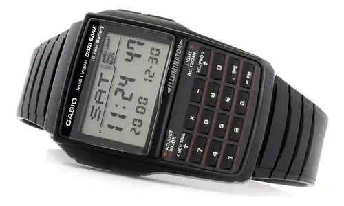 Reloj Casio Dbc32 Negro Vintage Data Bank Calculadora Gris 5