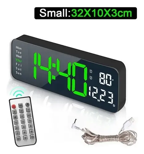 Reloj De Pàred Digital - A Pedido_exkarg Negro 2
