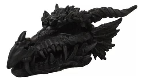 Estatua Dragon Fosil - A Pedido_exkarg Negro 3