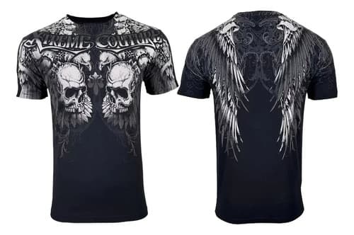 Remera Affliction Prey Biker Tattoo - A Pedido_exkarg Negro 38 3