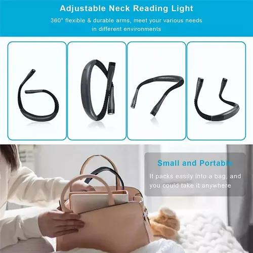 Luz Led Recargable Por Usb Para El Cuello - A Pedido_exkarg Negro 6