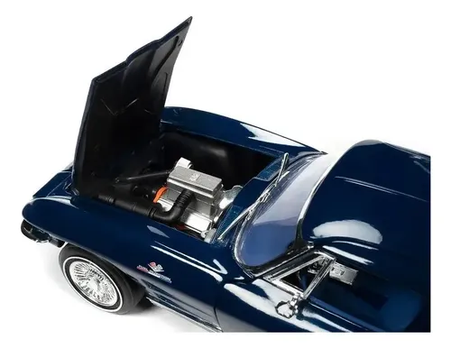 Auto 1:18 1963 Chevrolet Corvette - A Pedido_exkarg Azul 2