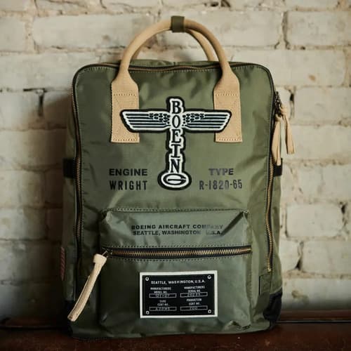 Mochila Boeing Vintage Logo - A Pedido_exkarg Verde 2