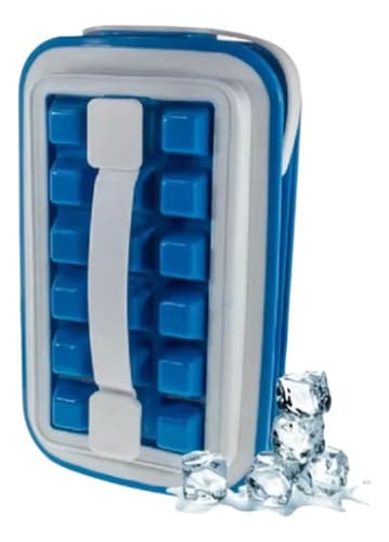Cubetera Hielo Silicona - A Pedido_exkarg Azul
