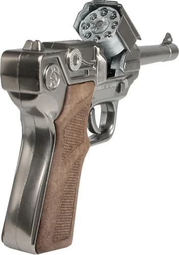 Pistola A Cebita Gonher German Style - A Pedido Plateado