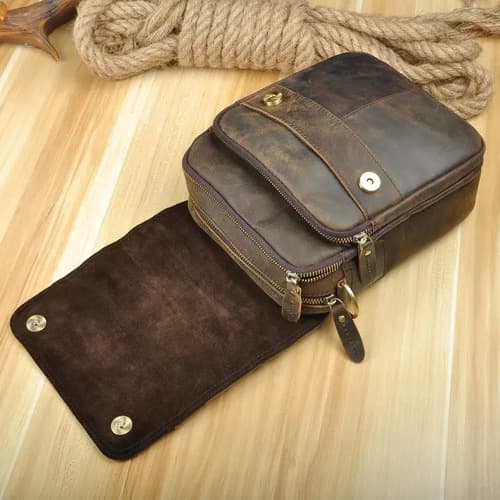 Morral Genuine Leather Cross Body - A Pedido_exkarg Marrón 4
