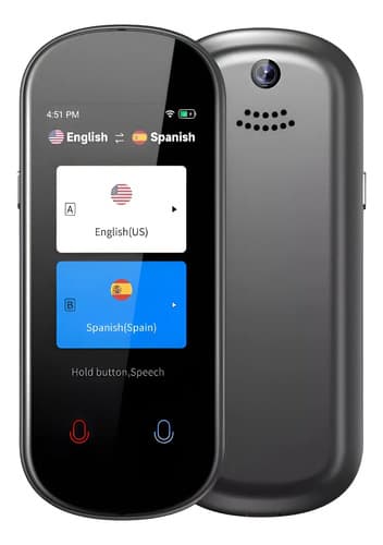 Traductor De Idiomas En Tiempo Real - A Pedido_exkarg Negro