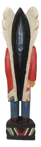 Estatua De Madera De 90 Cm Altura Indígena - A Pedido Rojo 3