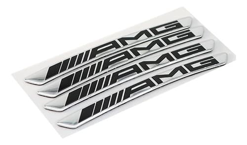 Set  Stickers Llantas 3d Amg Emblem Badge X 4 - A Pedido 3