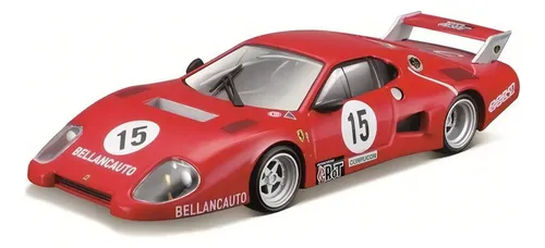 Auto A Escala Ferrari 512 Bb 1981 De Bburago, Escala 1:43 Rojo 2