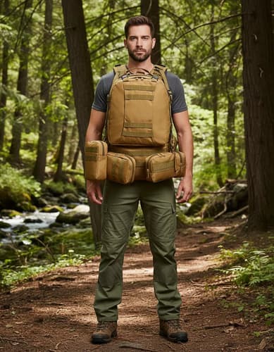 Mochila 4pcs 45l Oxford Outdoor - A Pedido_exkarg Marrón