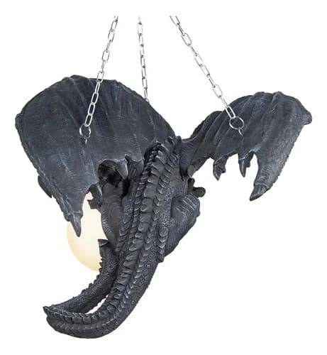 Lampara Colgante Nights Fury Sculptural - A Pedido_exkarg Negro 2