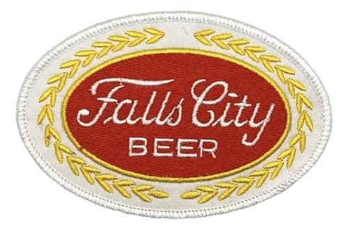 Parche  Bordado Falls City Beer - A Pedido_exkarg Rojo