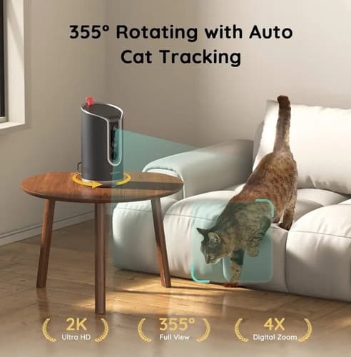 Camara Hd Smart Para Mascotas - A Pedido Negro 2