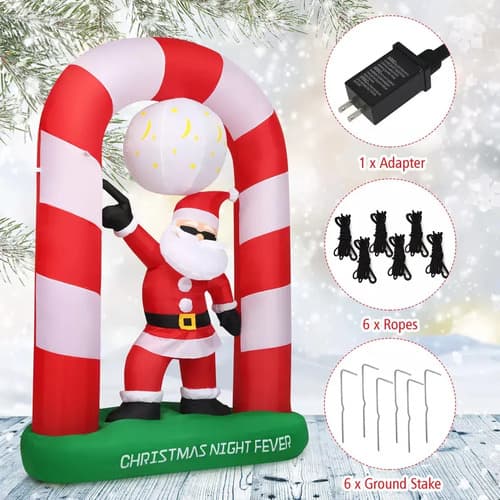 Papa Noel Inflable 7.5 Archway - A Pedido_exkarg Rojo 3