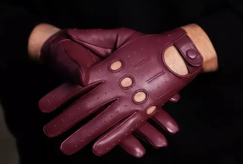 Guantes De Cuero Para Conduccion  - A Pedido_exkarg Blanco Liso Con Perforaciones 7