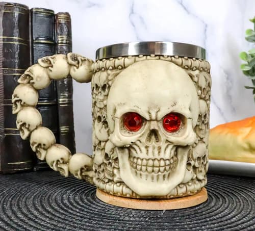 Taza De Cafe Ossuary Skeleton Of Skulls - A Pedido_exkarg Hueso 6