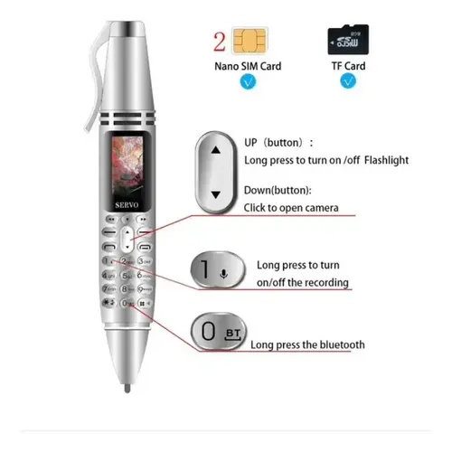 Lapicera Bluetooth Con Camara Gsm - A Pedido_exkarg Blanco 3