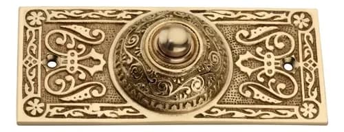 Pulsador Timbre Vintage Victorian Brass - A Pedido_exkarg Bronce 3
